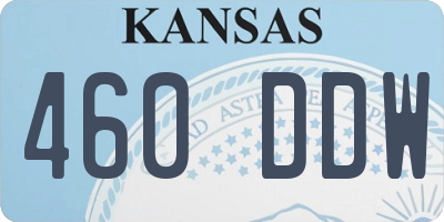 KS license plate 460DDW