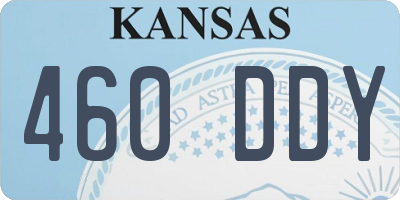 KS license plate 460DDY