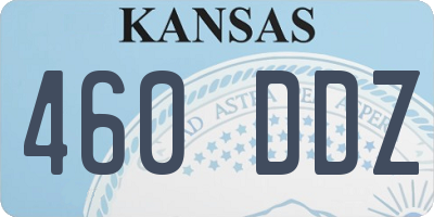 KS license plate 460DDZ