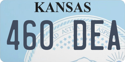KS license plate 460DEA