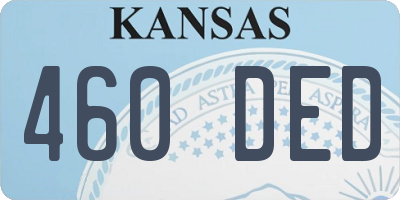 KS license plate 460DED
