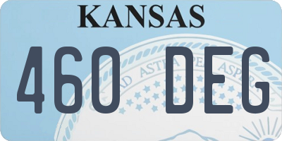 KS license plate 460DEG