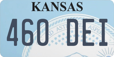 KS license plate 460DEI