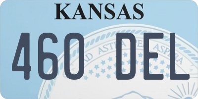 KS license plate 460DEL