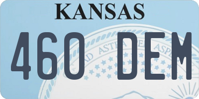 KS license plate 460DEM
