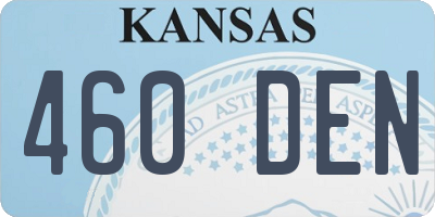 KS license plate 460DEN