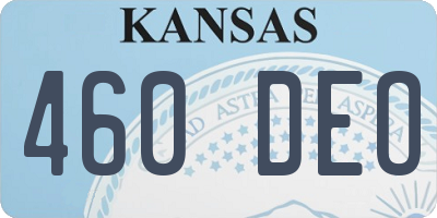 KS license plate 460DEO
