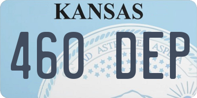 KS license plate 460DEP