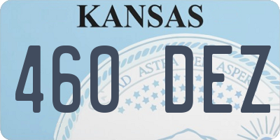 KS license plate 460DEZ