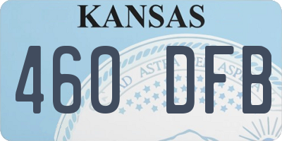 KS license plate 460DFB
