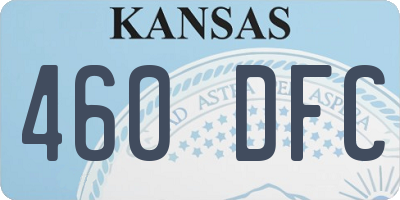 KS license plate 460DFC
