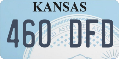 KS license plate 460DFD