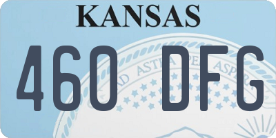 KS license plate 460DFG