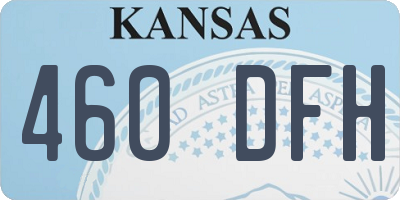 KS license plate 460DFH