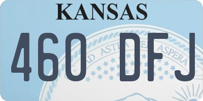 KS license plate 460DFJ