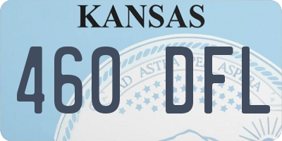 KS license plate 460DFL