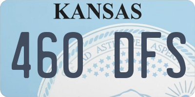 KS license plate 460DFS