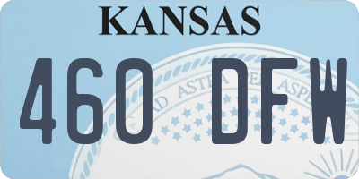 KS license plate 460DFW