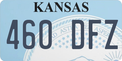 KS license plate 460DFZ