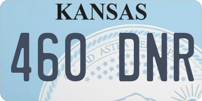 KS license plate 460DNR