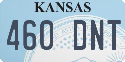 KS license plate 460DNT