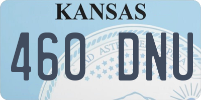 KS license plate 460DNU