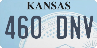 KS license plate 460DNV