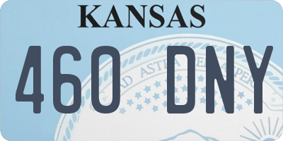 KS license plate 460DNY