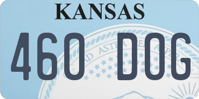 KS license plate 460DOG