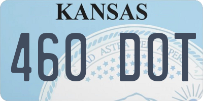 KS license plate 460DOT