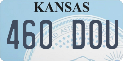 KS license plate 460DOU