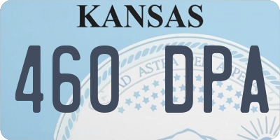 KS license plate 460DPA