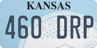 KS license plate 460DRP