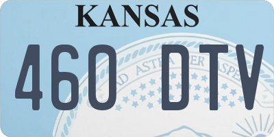 KS license plate 460DTV