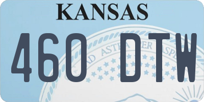 KS license plate 460DTW