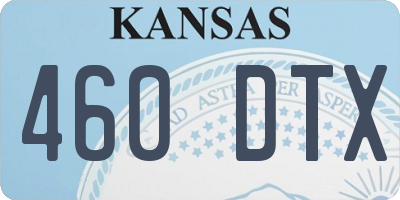 KS license plate 460DTX