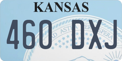 KS license plate 460DXJ