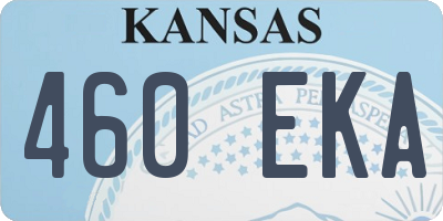 KS license plate 460EKA