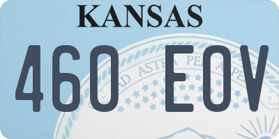 KS license plate 460EOV