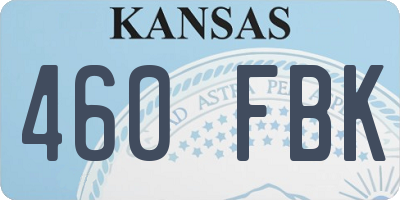 KS license plate 460FBK