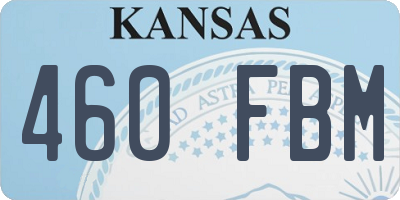 KS license plate 460FBM