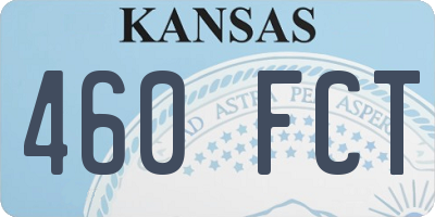 KS license plate 460FCT