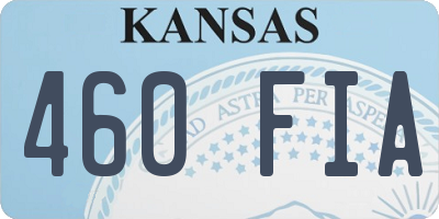 KS license plate 460FIA