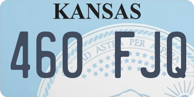 KS license plate 460FJQ