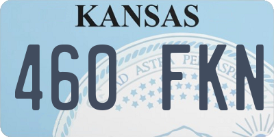 KS license plate 460FKN