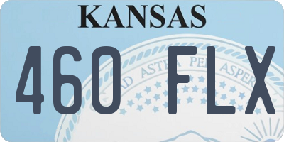 KS license plate 460FLX