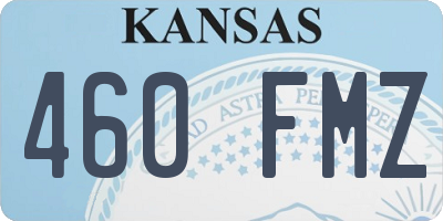 KS license plate 460FMZ