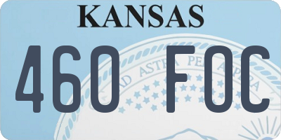 KS license plate 460FOC