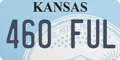 KS license plate 460FUL