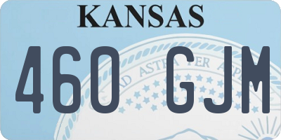 KS license plate 460GJM